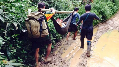 สุดทรหด หามครูสาวตกเลือดข้ามเขา12 ชั่วโมง เซฟชีวิต