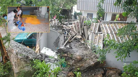 ฤทธิ์พายุฝนกระหน่ำ หินทับสาวรัสเซียดับ