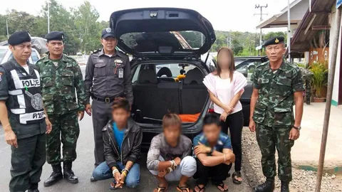 สาวเทศบาล แอบขนพม่า