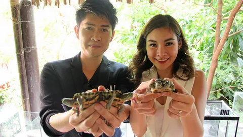 ‘มด-กุ้ง’ส่ออาการ อึ้ง ทึ่ง เสียว?! พาตะลุย“บ้านสัตว์ประหลาดสยาม”