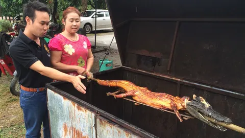 เปิบพิสดาร! 'จระเข้หัน' เมนูดัง คนกินของแปลก