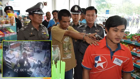 รวบ 2 โจรใช้ปืนปลอมจี้มินิมาร์ท รับตกงานทั้งคู่