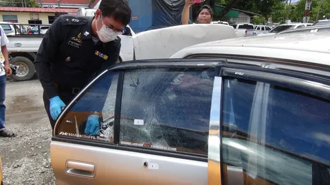 ลุยสอบคดียิง อบจ.ระยอง พบเก๋งแอบซุกรอยยิงพรุน-คราบเลือด