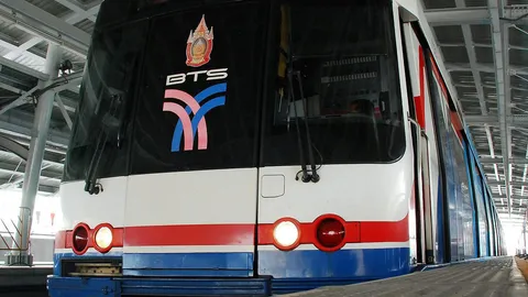 จัด​บวงสรวง​ช้าง​เอราวัณ  เครื่องจักร​ติด​ทาง​วิ่ง​สูง​ค้ำ-รับ​เหมา​รถไฟ​ฟ้า​สี​เขียว​ใต้​สักการะ