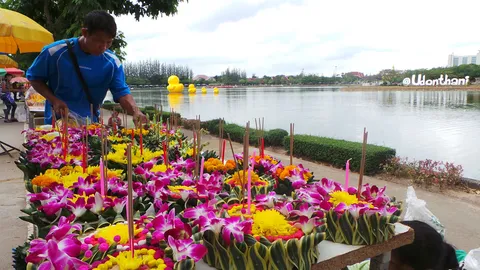 อุดรฯคึกคัก!ลอยกระทงกับครอบครัว 'เป็ดเหลืองยักษ์'