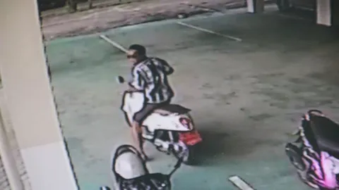 วอนสื่อช่วย! โจรแสบย่องขโมย จยย.ป้ายแดง ไม่สนกล้องวงจรปิด