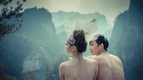 ตะลึงพรึงเพริด! ล่อนจ้อนสยิวกิ้ว คู่รักจีนเปลือยกาย ถ่ายพรีเวดดิ้งแนบธรรมชาติ 