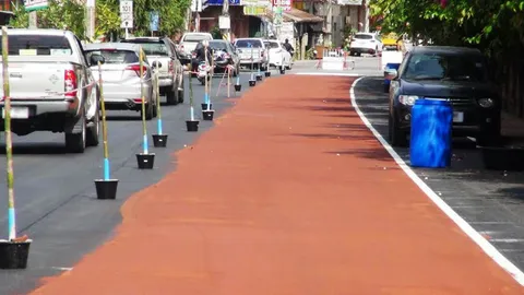 ต้านหนัก ทาสีถนนเมืองน่าน พ่นประณาม...ห่วย! 