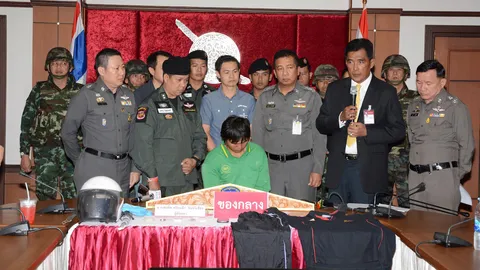 ผบช.ภ.1 แถลงผลการจับผู้ต้องหา ข่มขืนฆ่าชิงทรัพย์
