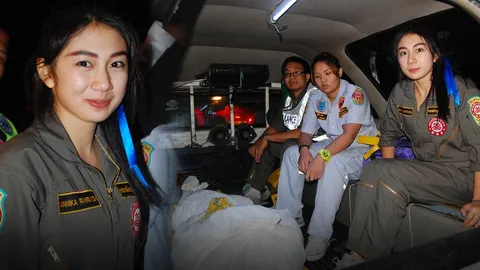 ฮือฮา! 'น้องจิ๋ว' สาวอุบลฯ คนสวย อาชีวะจิตอาสา ช่วยเก็บศพ