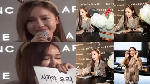 เจสสิกา ปาดน้ำตาซึ้งแฟนคลับกลางงานแจกลายเซ็น