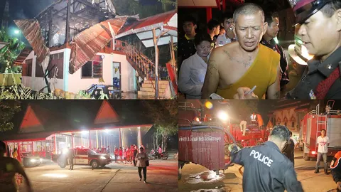 ไฟไหม้กุฏิวัดดังวังสะพุง ไร้เจ็บ-เร่งสอบสาเหตุ