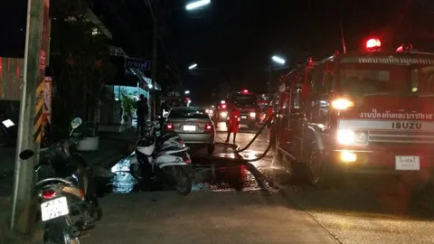 ไฟไหม้ร้านกาแฟกลางเมืองมุกดาหาร สูญกว่า 1 แสนบาท