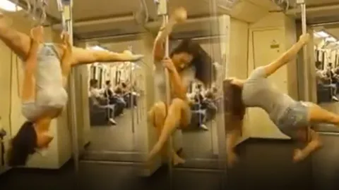 หนุ่มแชร์กระจาย! ว้าว...สาวไทยเซ็กซี่ยึดเสา MRT เต้นโพลแดนซ์ (ชมคลิป)