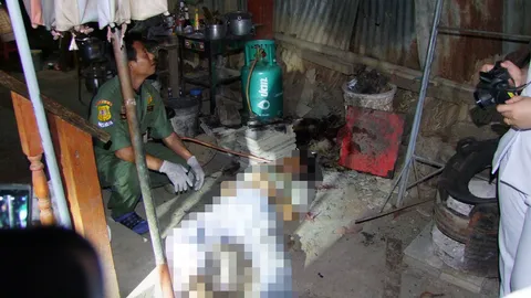 สลด! สาวใหญ่ดับขณะทำกับข้าวให้ลูก-ผัว วูบใส่กระทะจนแขนสุก!