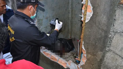 ฆ่าโหดนักศึกษาชาย หมกห้องน้ำร้าง หน้า ม.ราชภัฏเมืองคอน