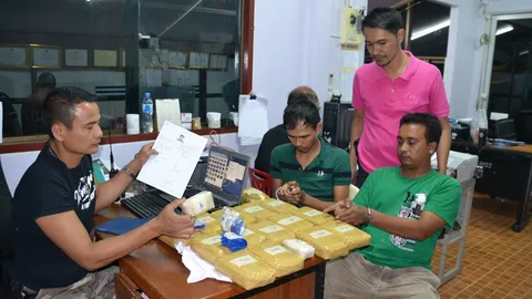 ทลายเครือข่ายยาบ้าภาคเหนือในพื้นที่พัทลุง ยึดของกลางเกือบแสนเม็ด