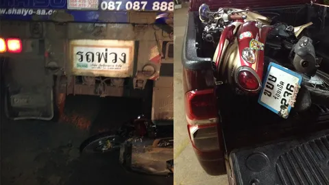 อีก 100 เมตรจะถึงบ้าน หนุ่มใหญ่ขี่จยย.ชนท้ายพ่วงดับ