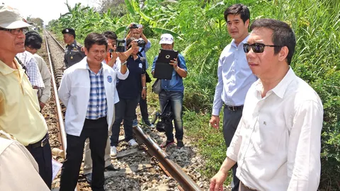 ผู้ว่าการ รถไฟ ลงพื้นที่ แก้ปัญหาจราจร จุดตัดทางรถไฟหัวหิน
