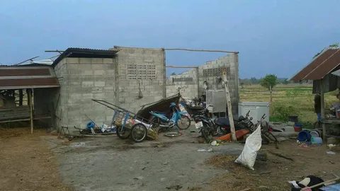 พายุถล่ม มหาสารคาม บ้านเรือน-ร.ร. พังเสียหาย 65 หลัง