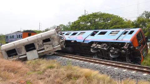อีกแล้ว! รถไฟขบวนแก่งคอย -บัวใหญ่ ชนพ่วง 18 ล้อที่ลพบุรี เจ็บ 4
