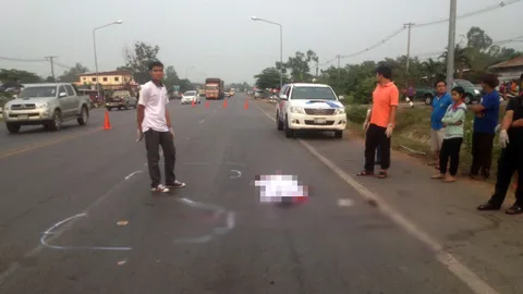 สยองศุกร์13! ชนรถเบนซ์ปิกอัพทับซ้ำ ด.ช.13ปี ดับคาชุดนร. 