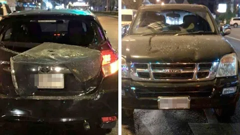  'ดาบยักษ์' เมาแล้วขับชนเก๋งที่บางแสน ถูกตั้งข้อหา 2 กระทง ตำรวจยันเครื่องเป่าไม่เสีย (ชมคลิป)