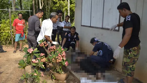 ฆ่าโหด!ดักยิง-เชือดคอหนุ่มพัทลุง ดับสยองหน้าบ้านแฟนสาว