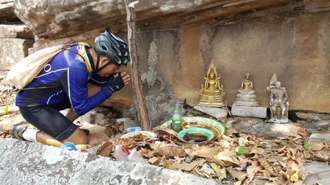 แห่ขอเลขเด็ดจอมปลวก พระพุทธรูปปางสมาธิ ยอดดอยเมืองพะเยา