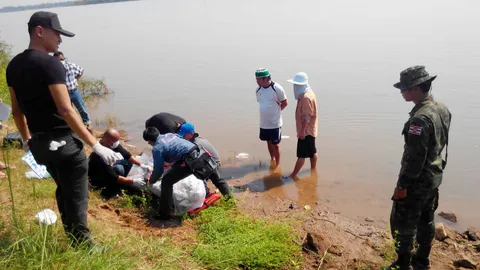 สลด! พ่อช่วยลูกจมน้ำ ดับทั้งคู่ ที่แก่งกะเบา