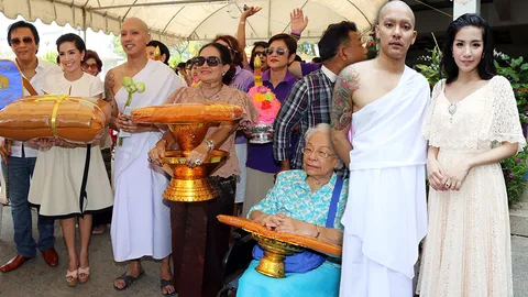 แมน บวชแล้ว ใบเตย ปลื้มใจหนักมาก! ได้ถือหมอน (ชมคลิป)