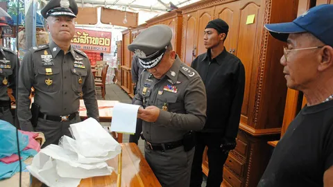 จับไม้งานกาชาด ทําเฟอร์นิเจอร์เถื่อน รวบแก๊งเก็บค่าจอด (ชมคลิป)