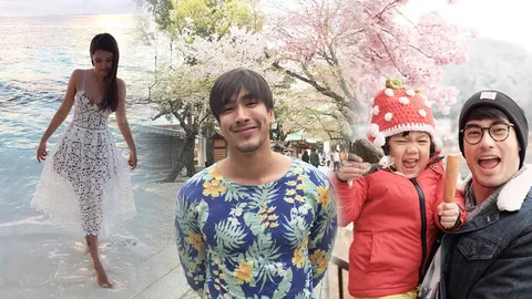 แอบส่อง! ซุป’ตาร์ หนีร้อนช่วงสงกรานต์ ไปเที่ยวต่างแดน