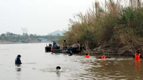 4 ด.ญ.เมียนมาร์ เล่นน้ำโขง จมดับ 1 รับสงกรานต์เชียงแสนวันแรก