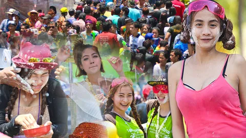 มันยกร่อง ฟักทอง แตงไทย สาวๆ หน้ามนเพียบ! เก็บตกชอตเด็ด 'วันไหล บางแสน' สนุกเว่อร์