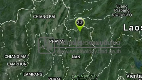 แผ่นดินไหวขนาด 2.2 ใน อ.ทุ่งช้าง จ.น่าน