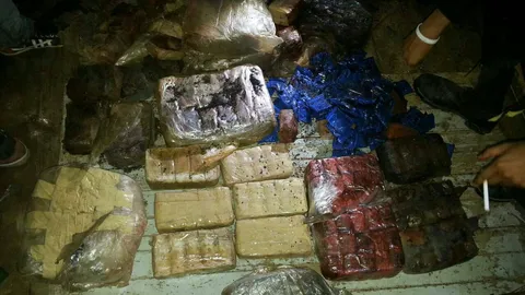 ยึดลอตใหญ่ ยาบ้า 8 แสนเม็ด ฝังในกระท่อมริมน้ำเมย 