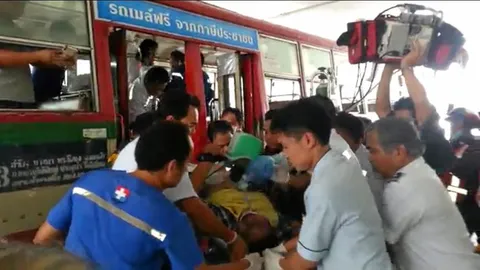 สลดหนุ่มใหญ่ช็อกบนรถเมล์‘โชเฟอร์’รีบบึ่งพาส่งโรงหมอ!แต่ช่วย-ไม่ทัน