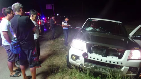 ตร. เร่งเช็กวงจรปิดล่าคนร้ายกระหน่ำยิงนักแข่งรถกระทุ่มแบน