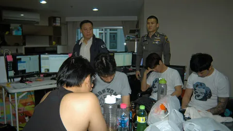 เด้ง 6 ตำรวจ สังเวยบ่อนออนไลน์ท้องที่ สน.ห้วยขวาง 