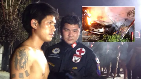 ระทึก! หนุ่มสวมบทฮีโร่ ช่วยชีวิตลูกสาว นายกฯ ก่อนไฟลุกท่วมรถ