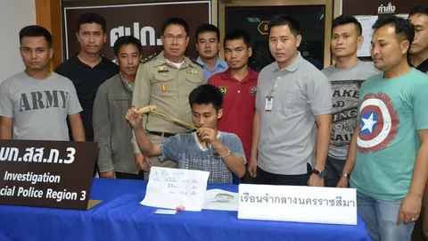 รวบโจ๋ รับจ้างยิงยาบ้าเข้าคุกโคราช สั่งล่าอีก 1 เพื่อนร่วมแก๊ง