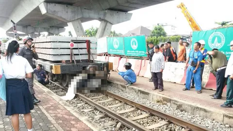 หัวรถจักรหลุด พุ่งชน จยย.สาวใหญ่ดับสยอง (ชมคลิป)