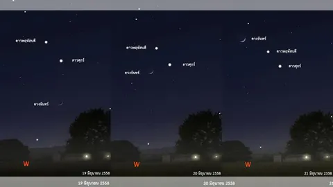 ชวนชม ‘ดาวเคียงเดือน’ มาพร้อม ‘พระจันทร์ยิ้ม’ บนท้องฟ้า 19-21 มิ.ย.นี้ (ชมคลิป)