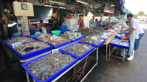 เรือหยุดหาปลา!! ร้านซีฟู้ดตลาดไทครวญคนซื้อหาย ยันของมีขาย-ไม่ขึ้นราคา