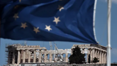 แผนที่แสดงท่าทีประเทศสมาชิกอียู ต่อปัญหาหนี้กรีซ