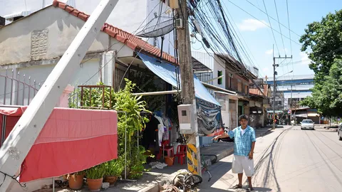 วอนกฟภ.เปลี่ยนเสาใหม่หวั่นทับบ้าน