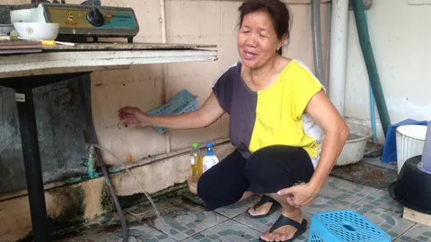 ประปาไหลแล้ว! คนธัญบุรียิ้มได้  แม้ว่าน้ำยังมีน้อย  