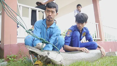 ผวา! ปลาจระเข้ นิสัยดุร้าย โผล่สระน้ำหมู่บ้านที่ราชบุรี