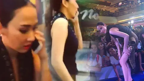 สปิริตแรงกล้า! ซุป'ตาร์สาว 'อั้ม พัชราภา' ถอดรองเท้าส้นสูงวิ่งเข้างานอีเว้นท์